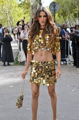 PFW Rabanne Outside Arrivals Dy Miryan arriving at Rabanne show during Paris Fashion Week in Paris, France on October 2, 2025. Photo by Julien Reynaud APS-Medias ABACAPRESS.COM Paris France  Copyright: xReynaudxJulien APS-Medias ABACAx