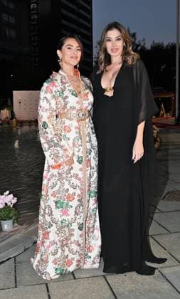 Milan, Italy Il Filo del Coraggio fashion show event dedicated to women against violence by the Italian-Moroccan designer Hnia Harrati at the Fontana e Rocce of Palazzo Lombardia during Fashion Week. Celebrities, institutions and associations are present. In the photo: Rajae Bezzaz, Aida Yespica  Copyright: xNickxZonnax xipa-agency.netx xNickxZonnax IPA_Agency_IPA66058156