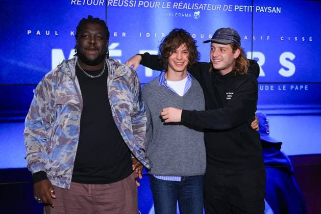Meteors Premiere - Paris Salim Cisse, Actor Paul Kircher and Actor Idir Azougli attend the photocall for the premiere of Meteors held at the UGC Les Halles in Paris, France on October 2, 2025. Photo by David Boyer ABACAPRESS.COM Paris France  Copyright: xBoyerxDavid ABACAx