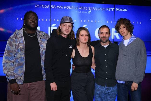 Meteors Premiere - Paris Salim Cisse, Actor Idir Azougli, Director Claude Le Pape, Director Hubert Charuel and Actor Paul Kircher attend the photocall for the premiere of Meteors held at the UGC Les Halles in Paris, France on October 2, 2025. Photo by David Boyer ABACAPRESS.COM Paris France  Copyright: xBoyerxDavid ABACAx