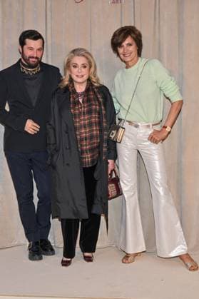 PFW Roger Vivier Presentation Gherardo Felloni, Catherine Deneuve, Ines de la Fressange attending Roger Vivier presentation during Paris Fashion Week in Paris, France on October 2, 2025. Photo by Julien Reynaud APS-Medias ABACAPRESS.COM Paris France  Copyright: xReynaudxJulien APS-Medias ABACAx