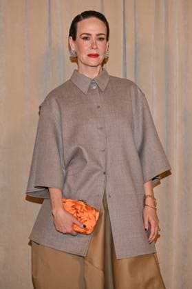 PFW Roger Vivier Presentation Sarah Paulson attending Roger Vivier presentation during Paris Fashion Week in Paris, France on October 2, 2025. Photo by Julien Reynaud APS-Medias ABACAPRESS.COM Paris France  Copyright: xReynaudxJulien APS-Medias ABACAx