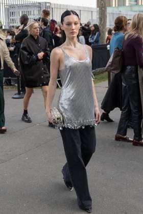 PFW - Rabanne Womenswear Spring-Summer - Arrivals NB Meredith Duxbury arriving at the Rabanne Womenswear Spring-Summer 2026 show as part of Paris Fashion Week on October 02, 2025 in Paris, France. Photo by Nasser Berzane ABACAPRESS.COM Paris France  Copyright: xBerzanexNasser ABACAx