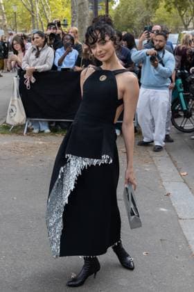 PFW - Rabanne Womenswear Spring-Summer - Arrivals NB Aubri Ibrag arriving at the Rabanne Womenswear Spring-Summer 2026 show as part of Paris Fashion Week on October 02, 2025 in Paris, France. Photo by Nasser Berzane ABACAPRESS.COM Paris France  Copyright: xBerzanexNasser ABACAx