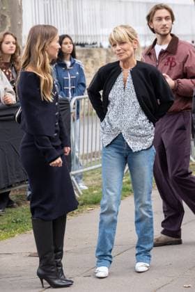 PFW - Rabanne Womenswear Spring-Summer - Arrivals NB Diane Rouxel, Marina Fois arriving at the Rabanne Womenswear Spring-Summer 2026 show as part of Paris Fashion Week on October 02, 2025 in Paris, France. Photo by Nasser Berzane ABACAPRESS.COM Paris France  Copyright: xBerzanexNasser ABACAx
