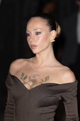 PFW - Schiaparelli Womenswear Spring-Summer - Arrivals NB Ester Exposito arriving at the Schiaparelli Womenswear Spring-Summer 2026 show as part of Paris Fashion Week on October 02, 2025 in Paris, France. Photo by Nasser Berzane ABACAPRESS.COM Paris France  Copyright: xBerzanexNasser ABACAx
