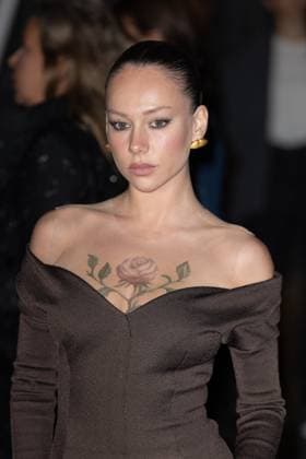 PFW - Schiaparelli Womenswear Spring-Summer - Arrivals NB Ester Exposito arriving at the Schiaparelli Womenswear Spring-Summer 2026 show as part of Paris Fashion Week on October 02, 2025 in Paris, France. Photo by Nasser Berzane ABACAPRESS.COM Paris France  Copyright: xBerzanexNasser ABACAx