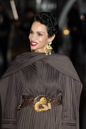 PFW - Schiaparelli Womenswear Spring-Summer - Arrivals NB Farida Khelfa arriving at the Schiaparelli Womenswear Spring-Summer 2026 show as part of Paris Fashion Week on October 02, 2025 in Paris, France. Photo by Nasser Berzane ABACAPRESS.COM Paris France  Copyright: xBerzanexNasser ABACAx