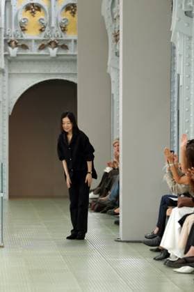 PFW - Times Runway A model walks the runway during the Times Womenswear Spring Summer 2026 show as part of Paris Fashion Week on October 02, 2025 in Paris, France. Photo by Alain-Gil Gonzalez ABACAPRESS.COM Paris France  Copyright: xGonzalezxAlain-Gil ABACAx