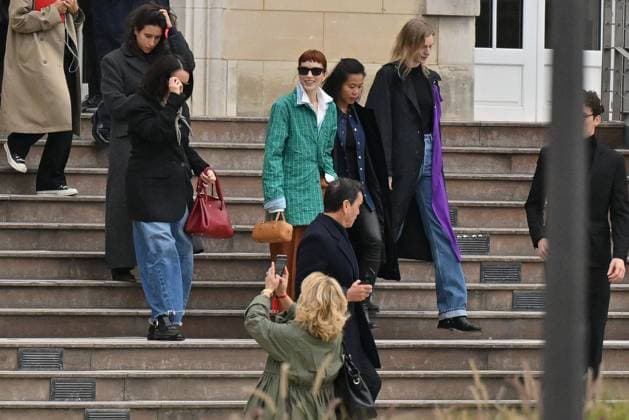 PFW Loewe Outside Arrivals Britt Lower arriving at Loewe show during Paris Fashion Week in Paris, France on October 3, 2025. Photo by Julien Reynaud APS-Medias ABACAPRESS.COM Paris France  Copyright: xReynaudxJulien APS-Medias ABACAx
