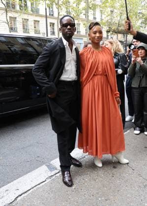 Don Eazi and Temi Otedola at the arrivals of the Giambattista Valli Womens Ready to Wear Spring Summer 2026 Paris Fashion Week PFW show, at Giambattista Valli, in Paris, France, October 03, 2025 Denis Guignebourg Bestimage Arrivals Giambattista Valli fashion show as part of Spring Summer 2026 Paris Fashion Week on October 03, 2025 in Paris, France Paris France  Copyright: xDenisxGuignebourgx xBestimagexDenisxGuignebourgx xBestimagex