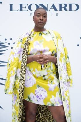 PFW Leonard Paris Photocall Camille Aumont Carnel attending the Leonard Paris Womenswear Spring Summer 2026 show as part of Paris Fashion Week in Paris, France on October 03, 2025. Photo by Aurore Marechal ABACAPRESS.COM Paris France  Copyright: xMarechalxAurore ABACAx