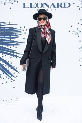 PFW Leonard Paris Photocall Elina Janibekyan attending the Leonard Paris Womenswear Spring Summer 2026 show as part of Paris Fashion Week in Paris, France on October 03, 2025. Photo by Aurore Marechal ABACAPRESS.COM Paris France  Copyright: xMarechalxAurore ABACAx