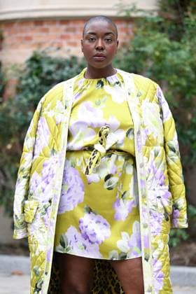 PFW Leonard Paris Front Row Camille Aumont Carnel attending the Leonard Paris Womenswear Spring Summer 2026 show as part of Paris Fashion Week in Paris, France on October 03, 2025. Photo by Aurore Marechal ABACAPRESS.COM Paris France  Copyright: xMarechalxAurore ABACAx