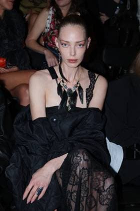 PFW - Vaillant Front Row Tanya Dziahileva attends the attends the Vaillant as part of Paris Fashion Week in Paris, France on September 30, 2025. Photo by Jerome Domine ABACAPRESS.COM  Copyright: xDominexJerome ABACAx