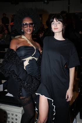 PFW - Vaillant Front Row Ebony and Marguerite attends the attends the Vaillant as part of Paris Fashion Week in Paris, France on September 30, 2025. Photo by Jerome Domine ABACAPRESS.COM  Copyright: xDominexJerome ABACAx