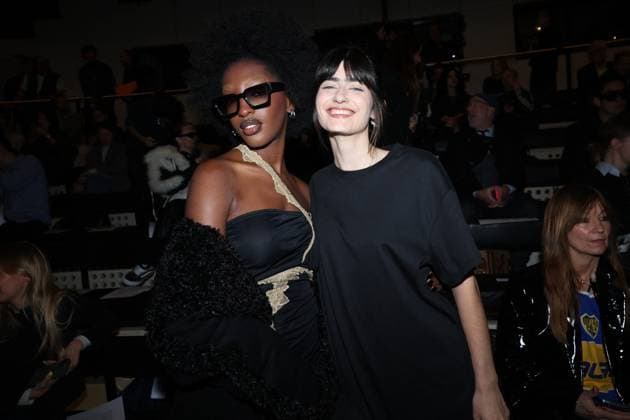 PFW - Vaillant Front Row Ebony and Marguerite attends the attends the Vaillant as part of Paris Fashion Week in Paris, France on September 30, 2025. Photo by Jerome Domine ABACAPRESS.COM  Copyright: xDominexJerome ABACAx
