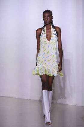 PFW - Vaillant Runway A model walks during the Vaillant show as part of Paris Fashion Week in Paris, France on October 03, 2025. Photo by Jerome Domine ABACAPRESS.COM  Copyright: xDominexJerome ABACAx