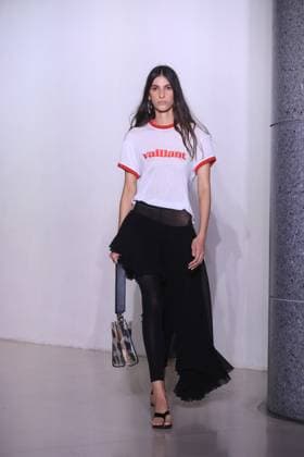 PFW - Vaillant Runway A model walks during the Vaillant show as part of Paris Fashion Week in Paris, France on October 03, 2025. Photo by Jerome Domine ABACAPRESS.COM  Copyright: xDominexJerome ABACAx