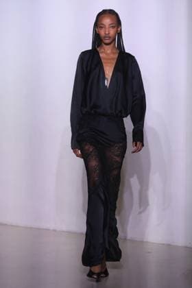 PFW - Vaillant Runway A model walks during the Vaillant show as part of Paris Fashion Week in Paris, France on October 03, 2025. Photo by Jerome Domine ABACAPRESS.COM  Copyright: xDominexJerome ABACAx