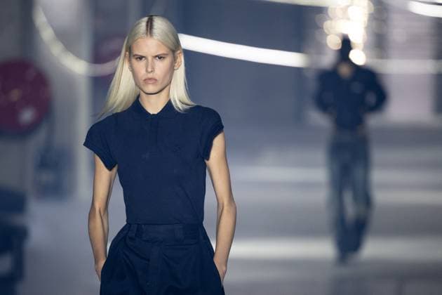 Vetements Womenswear Runway - PFW A mannequin model walks during the Vetements Womenswear Spring Summer 2026 show as part of Paris Fashion Week (PFW) on October 3, 2025 in Paris, France. Photo by Alexis Jumeau ABACAPRESS.COM Paris France  Copyright: xJumeauxAlexis ABACAx