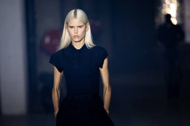 Vetements Womenswear Runway - PFW A mannequin model walks during the Vetements Womenswear Spring Summer 2026 show as part of Paris Fashion Week (PFW) on October 3, 2025 in Paris, France. Photo by Alexis Jumeau ABACAPRESS.COM Paris France  Copyright: xJumeauxAlexis ABACAx