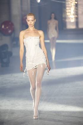 Vetements Womenswear Runway - PFW A mannequin model walks during the Vetements Womenswear Spring Summer 2026 show as part of Paris Fashion Week (PFW) on October 3, 2025 in Paris, France. Photo by Alexis Jumeau ABACAPRESS.COM Paris France  Copyright: xJumeauxAlexis ABACAx