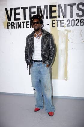 Photocall Vetements Womenswear - PFW Saint Jhn attends the Vetements Womenswear Spring Summer 2026 show as part of Paris Fashion Week (PFW) on October 3, 2025 in Paris, France. Photo by Alexis Jumeau ABACAPRESS.COM Paris France  Copyright: xJumeauxAlexis ABACAx