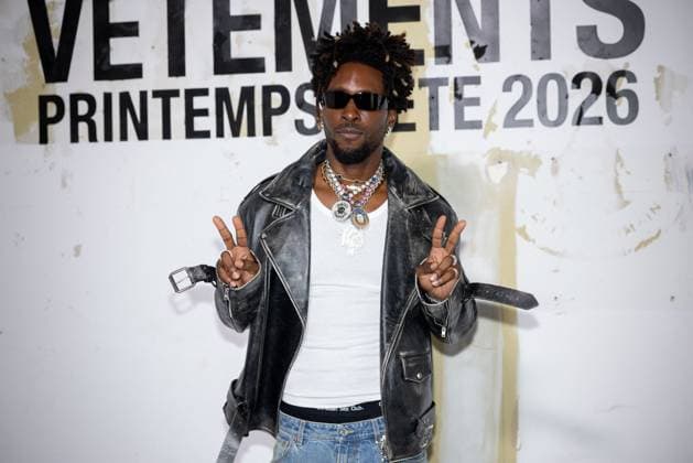 Photocall Vetements Womenswear - PFW Saint Jhn attends the Vetements Womenswear Spring Summer 2026 show as part of Paris Fashion Week (PFW) on October 3, 2025 in Paris, France. Photo by Alexis Jumeau ABACAPRESS.COM Paris France  Copyright: xJumeauxAlexis ABACAx