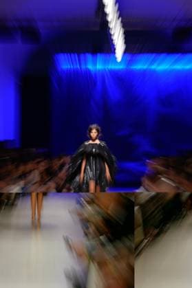 October 3, 2025, Lisbon, Portugal: A model walks the runway during Alves Goncalves fashion show at ModaLisboa Base, Lisbon Fashion Week in Lisboa. Lisbon Portugal - ZUMAs197 20251003_aaa_s197_328 Copyright: xBrunoxdexCarvalhox