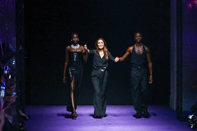 PFW Messika Runway Designer Valerie Messika makes an appearance on the runway during the Messika Womenswear Spring Summer 2026 show as part of Paris Fashion Week in Paris, France on October 03, 2025. Photo by Aurore Marechal ABACAPRESS.COM Paris France  Copyright: xMarechalxAurore ABACAx