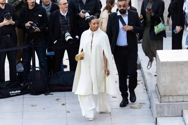 PFW - Elie Saab Womenswear Spring-Summer - Arrivals NB Temiloluwa Otedola arriving at the Elie Saab Womenswear Spring-Summer 2026 show as part of Paris Fashion Week on October 04, 2025 in Paris, France. Photo by Nasser Berzane ABACAPRESS.COM Paris France  Copyright: xBerzanexNasser ABACAx