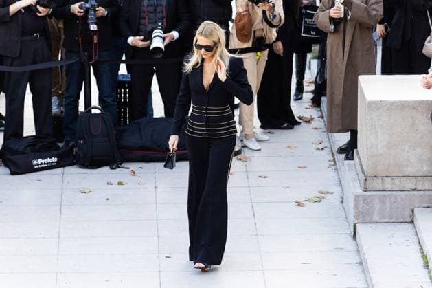 PFW - Elie Saab Womenswear Spring-Summer - Arrivals NB Poppy Delevingne arriving at the Elie Saab Womenswear Spring-Summer 2026 show as part of Paris Fashion Week on October 04, 2025 in Paris, France. Photo by Nasser Berzane ABACAPRESS.COM Paris France  Copyright: xBerzanexNasser ABACAx