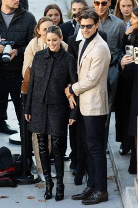 PFW - Elie Saab Womenswear Spring-Summer - Arrivals NB Olivia Palermo and Johannes Huebl arriving at the Elie Saab Womenswear Spring-Summer 2026 show as part of Paris Fashion Week on October 04, 2025 in Paris, France. Photo by Nasser Berzane ABACAPRESS.COM Paris France  Copyright: xBerzanexNasser ABACAx