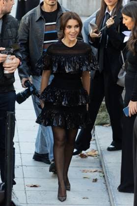 PFW - Elie Saab Womenswear Spring-Summer - Arrivals NB Nojoud Alrumaihi arriving at the Elie Saab Womenswear Spring-Summer 2026 show as part of Paris Fashion Week on October 04, 2025 in Paris, France. Photo by Nasser Berzane ABACAPRESS.COM Paris France  Copyright: xBerzanexNasser ABACAx