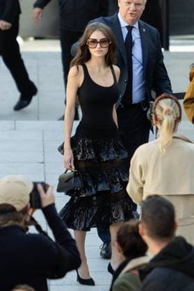 PFW - Elie Saab Womenswear Spring-Summer - Arrivals NB Leni Klum arriving at the Elie Saab Womenswear Spring-Summer 2026 show as part of Paris Fashion Week on October 04, 2025 in Paris, France. Photo by Nasser Berzane ABACAPRESS.COM Paris France  Copyright: xBerzanexNasser ABACAx