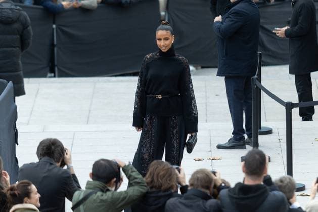PFW - Elie Saab Womenswear Spring-Summer - Arrivals NB Flora Coquerel arriving at the Elie Saab Womenswear Spring-Summer 2026 show as part of Paris Fashion Week on October 04, 2025 in Paris, France. Photo by Nasser Berzane ABACAPRESS.COM Paris France  Copyright: xBerzanexNasser ABACAx