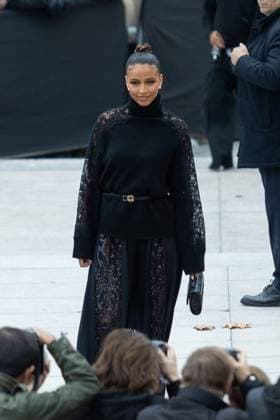 PFW - Elie Saab Womenswear Spring-Summer - Arrivals NB Flora Coquerel arriving at the Elie Saab Womenswear Spring-Summer 2026 show as part of Paris Fashion Week on October 04, 2025 in Paris, France. Photo by Nasser Berzane ABACAPRESS.COM Paris France  Copyright: xBerzanexNasser ABACAx