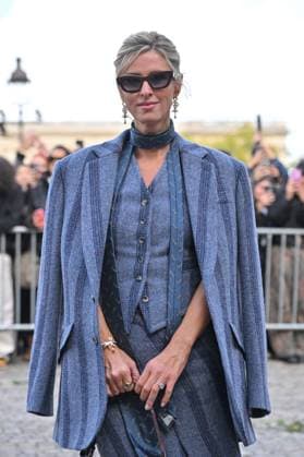 PFW Vivienne Westwood Outside Arrivals Nicky Hilton arriving at Vivienne Westwood show during Paris Fashion Week in Paris, France on October 4, 2025. Photo by Julien Reynaud APS-Medias ABACAPRESS.COM Paris France  Copyright: xReynaudxJulien APS-Medias ABACAx