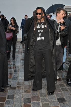 PFW Ann Demeulemeester Outside Arrivals Ty Dolla Sign arriving at Ann Demeulemeester show during Paris Fashion Week in Paris, France on October 4, 2025. Photo by Julien Reynaud APS-Medias ABACAPRESS.COM Paris France  Copyright: xReynaudxJulien APS-Medias ABACAx