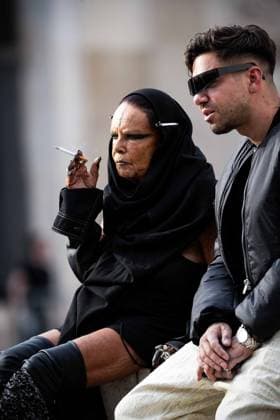 October 4, 2025, Paris, Paris, FRANCE: The French designer and producer MICHELE LAMY, wife of designer Rick Owens, and American music producer ANYMA attend Womenswear Spring Summer 2026 Paris Fashion Week. Paris FRANCE - ZUMAc270 20251004_zip_c270_007 Copyright: xDavidxCruzxSanzx