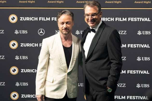 James McAvoy and Christian Jungen at the premiere of the feature film California Schemin at the 21 Zurich Film Festival 2025 at Zurich Opera House, 04 10 2025 Foto:xA.xRaemyx xFuturexImagex schemin_5009