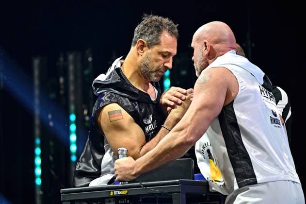 The Ultimate Hype Thorsten Legat and Evil Jared on the occasion of the martial arts event The Ultimate Hype on 04 10 2025 in the Rudolf Weber Arena Oberhausen 20251004MWI088561