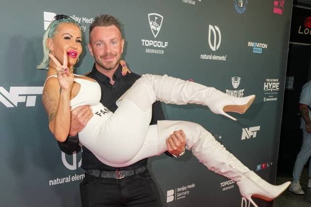 The Ultimate HYPE in Oberhausen Ginger Costello Wollersheim and boyfriend Lukas at the boxing event The Ultimate HYPE in the Rudolf Weber Arena Oberhausen on October 4, 2025 Oberhausen Rudolf Weber Arena North Rhine-Westphalia