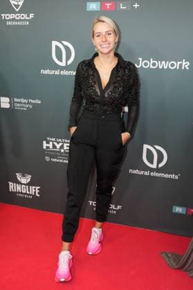 The Ultimate HYPE in Oberhausen Carina Spack at the boxing event The Ultimate HYPE in the Rudolf Weber Arena Oberhausen on October 4, 2025 Oberhausen Rudolf Weber Arena North Rhine-Westphalia