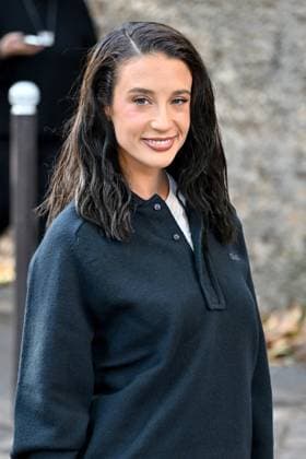 PFW Lacoste Outside Arrivals Maria Pedraza arriving at Lacoste show during Paris Fashion Week in Paris, France on October 5, 2025. Photo by Julien Reynaud APS-Medias ABACAPRESS.COM Paris France  Copyright: xReynaudxJulien APS-Medias ABACAx