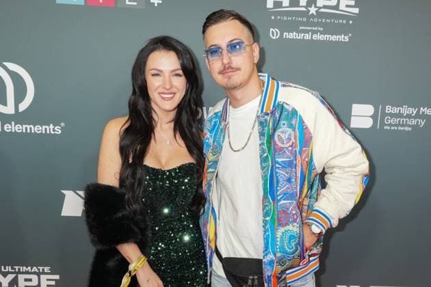 The Ultimate HYPE in Oberhausen Marvin Kleinen and girlfriend Jennifer Degenhart at the boxing event The Ultimate HYPE in the Rudolf Weber Arena Oberhausen on October 4, 2025 Oberhausen Rudolf Weber Arena North Rhine-Westphalia