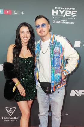 The Ultimate HYPE in Oberhausen Marvin Kleinen and girlfriend Jennifer Degenhart at the boxing event The Ultimate HYPE in the Rudolf Weber Arena Oberhausen on October 4, 2025 Oberhausen Rudolf Weber Arena North Rhine-Westphalia