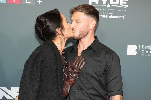 The Ultimate HYPE in Oberhausen Anastasiya and her new boyfriend Patrick Herbach at the boxing event The Ultimate HYPE in the Rudolf Weber Arena Oberhausen on October 4, 2025 Oberhausen Rudolf Weber Arena Nordrhein Westfalen