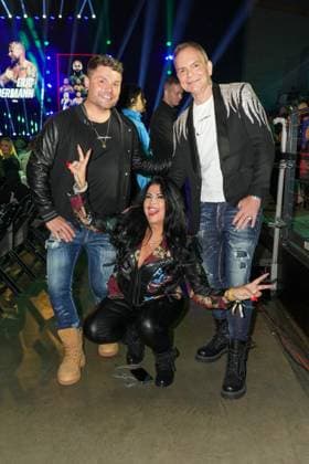 The Ultimate HYPE in Oberhausen The Frankes David Sebastian, Iris Klein at the boxing event The Ultimate HYPE in the Rudolf Weber Arena Oberhausen on October 4, 2025 Oberhausen Rudolf Weber Arena North Rhine-Westphalia